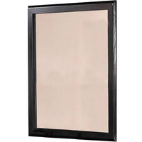 36 Inches Rectangular Wood Encased Mirror, Black - BM232102