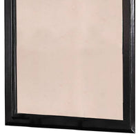 36 Inches Rectangular Wood Encased Mirror, Black - BM232102