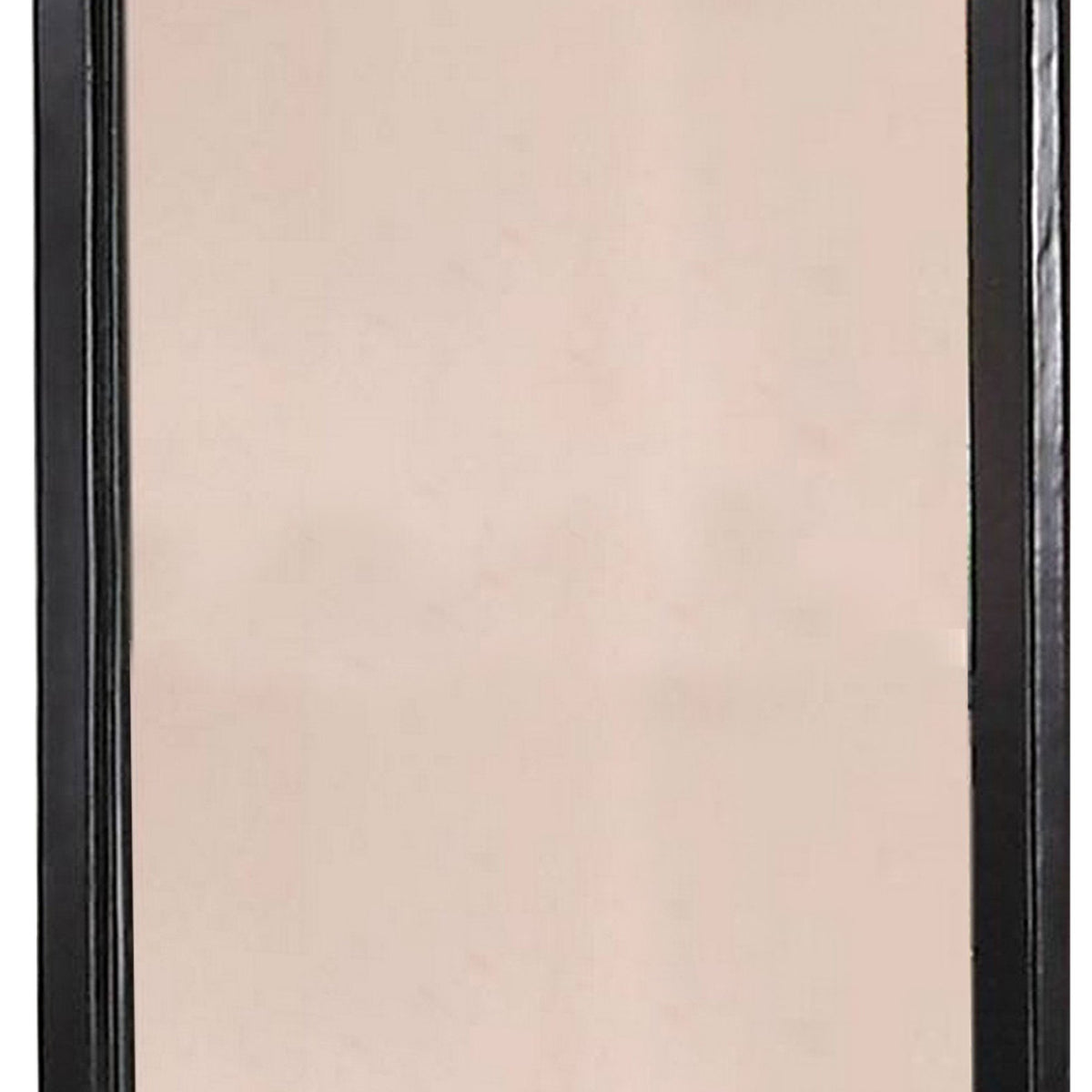 36 Inches Rectangular Wood Encased Mirror, Black - BM232102