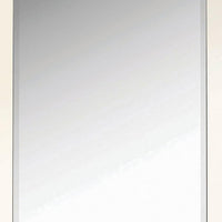 Rectangular Shaped Floor Mirror with Beveled Edge, Silver - BM233236