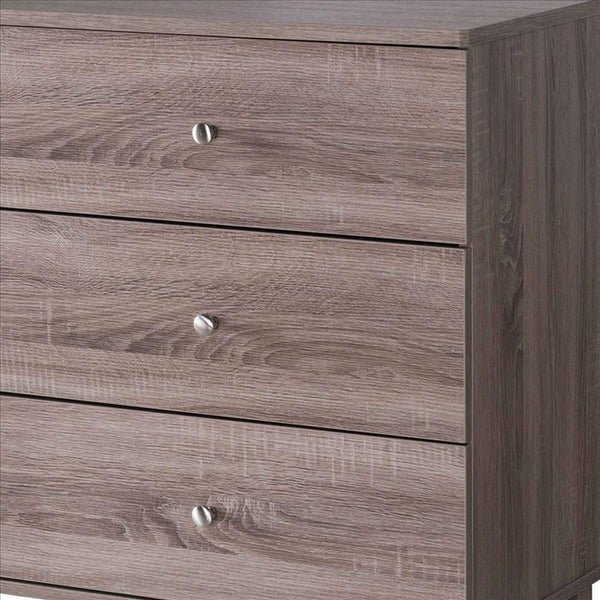 47.25 Inches 6 Drawer Dresser with Straight Legs, Taupe Brown - BM233530