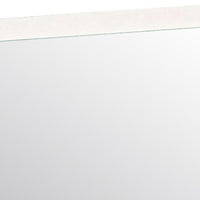 32 Inch Contemporary Style Wooden Frame Mirror, White - BM233733