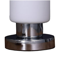 Cylindrical Glass Shade Table Lamp with Touch Switch, White - BM233919