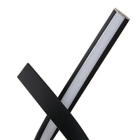 Metal Upright Knotted Design Table Lamp with Round Shaped Base, Black and Gray - BM233927