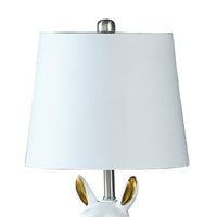 Metal Table Lamp with Llama Animal Head, White - BM233935