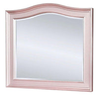 46 Inch Contemporary Style Wooden Frame Mirror, Rose Pink - BM235461