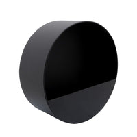 Metal Round Shaped Planter with Mounting Hanger, Black, Set of 2 - BM238178