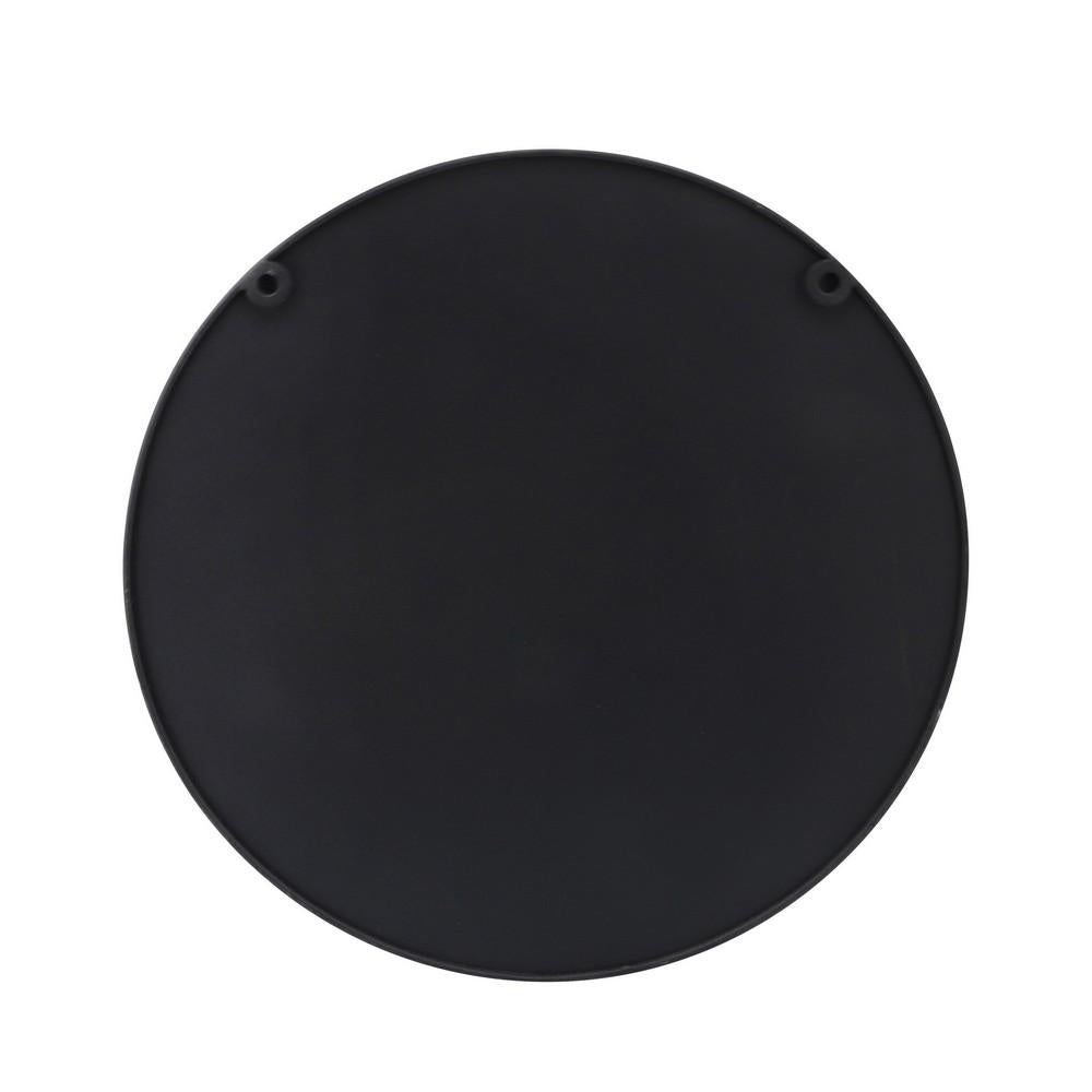 Metal Round Shaped Planter with Mounting Hanger, Black, Set of 2 - BM238178