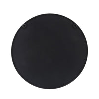 Metal Round Shaped Planter with Mounting Hanger, Black, Set of 2 - BM238178