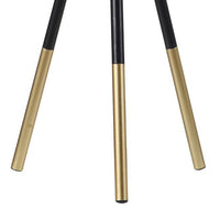 Table Lamp with Tripod Metal Base, Black and Gold - BM240326