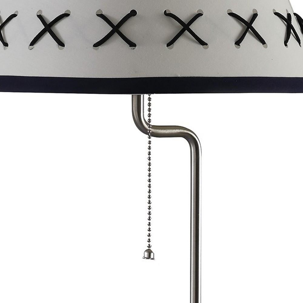 Table Lamp with Wireless Charging and USB Port, Silver - BM240339