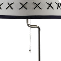 Table Lamp with Wireless Charging and USB Port, Silver - BM240339