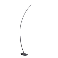 Floor LED Lamp with Metal Arched Design, Brushed Silver - BM240345