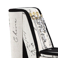 High Heel Script Shoe Jewelry Box with 3 Hooks, Beige and Black - BM240359