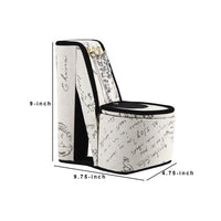 High Heel Script Shoe Jewelry Box with 3 Hooks, Beige and Black - BM240359