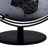 Globe Accent Decor with Inbuilt LED, Black and Gray - BM240408