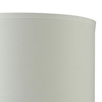 Table Lamp with Pot Bellied Glass Body, Clear and White - BM240428