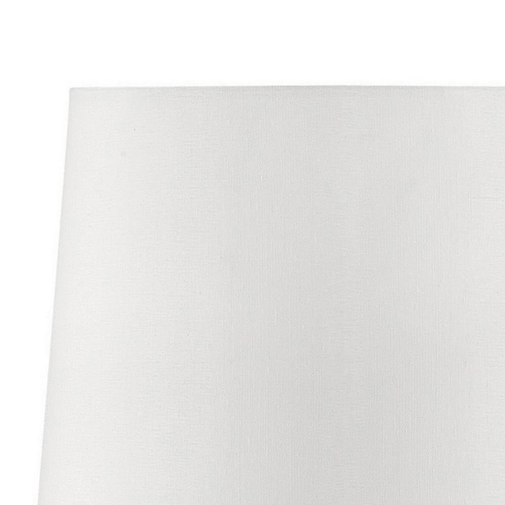 Table Lamp with Teardrop Metal Base and Fabric Shade, Pink - BM240454