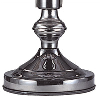 14.25'' Umbrella Shade Glass Table Lamp with Running Horses Print, Silver - BM240856