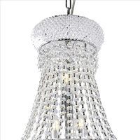 Crystal Ceiling Lamp with Chandelier Design Body, Clear - BM240871