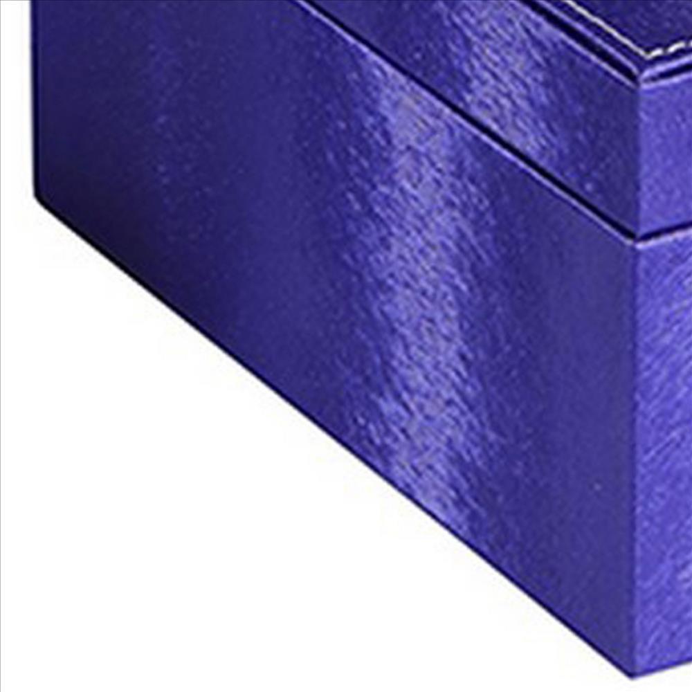 Jewelry Case with 2 Slots and Earrings Hanger, Blue - BM240882