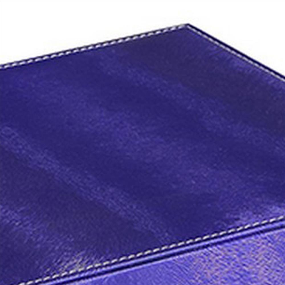 Jewelry Case with 2 Slots and Earrings Hanger, Blue - BM240882