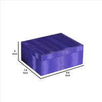 Jewelry Case with 2 Slots and Earrings Hanger, Blue - BM240882