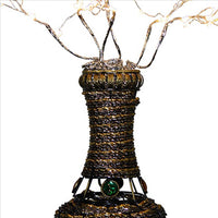 Tree Table Lamp with Aluminum Wire and Multiple LED, White - BM240931
