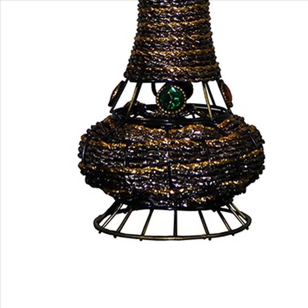 Tree Table Lamp with Aluminum Wire and Multiple LED, White - BM240931