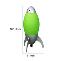 Kid Table Lamp with Rocket Design Silhouette, Green - BM240953