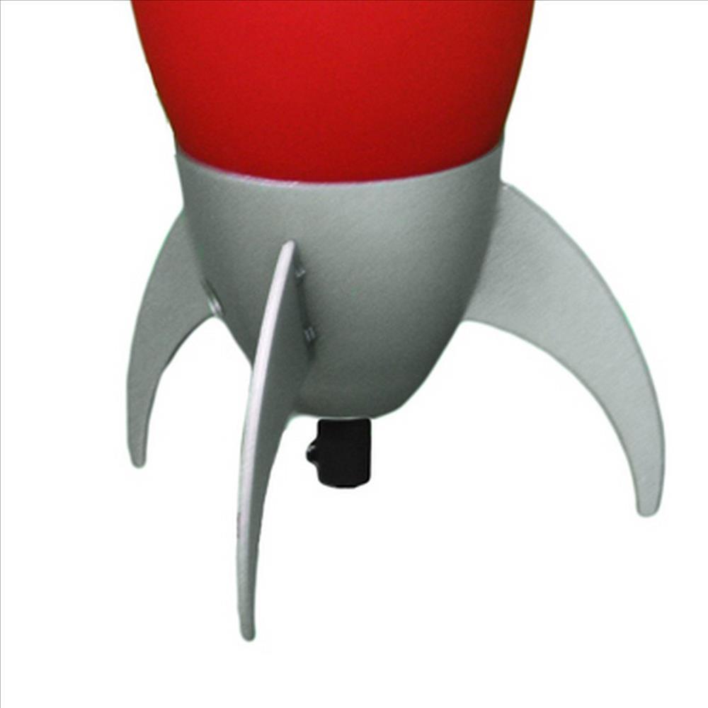 Kid Table Lamp with Rocket Design Silhouette, Red - BM240954