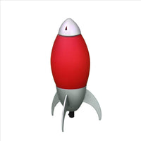 Kid Table Lamp with Rocket Design Silhouette, Red - BM240954