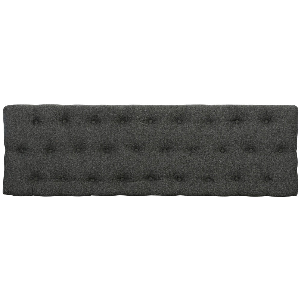 60 Inch Modern Pull Out Storage Bench, Textured Dark Gray Fabric, Button Tufting, Lift Top By The Urban Port