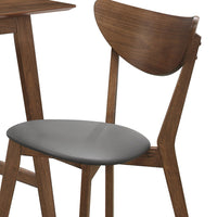 2 Piece Wooden Writing Desk Set with Padded Seat, Brown - BM246093