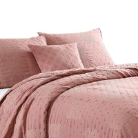 Veria 4 Piece Queen Quilt Set with Polka Dots Pink - BM250014