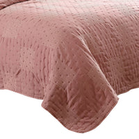 Veria 4 Piece Queen Quilt Set with Polka Dots Pink - BM250014