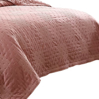 Veria 4 Piece Queen Quilt Set with Polka Dots Pink - BM250014