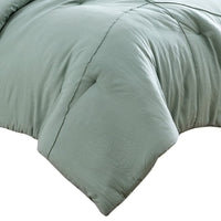 Veria 5 Piece King Comforter Set with Leaf Vein Stitching The Urban Port, Green - BM250131