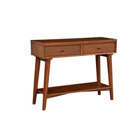 Console Table with 2 Drawers and Angled Legs, Brown - BM261864