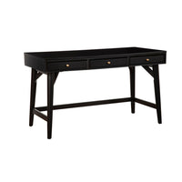 Writing Desk with 3 Drawers and Angled Legs, Black - BM261884