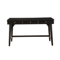 Writing Desk with 3 Drawers and Angled Legs, Black - BM261884