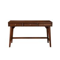 Writing Desk with 3 Drawers and Angled Legs, Walnut Brown - BM261896
