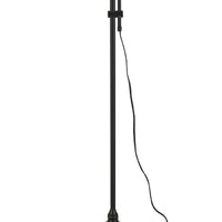 47 Inch Adjustable Metal Floor Lamp and Tapered Shade, Black - BM271949