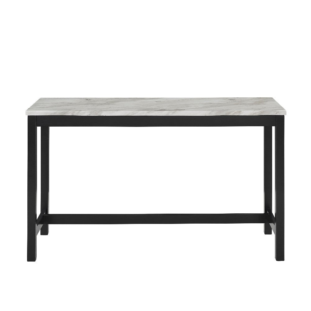 Kate 60 Inch 4 Piece Bar Table Set with Upholstered Stools, Blue - BM272114