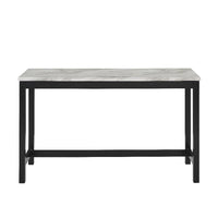 Kate 60 Inch 4 Piece Bar Table Set with Upholstered Stools, Blue - BM272114
