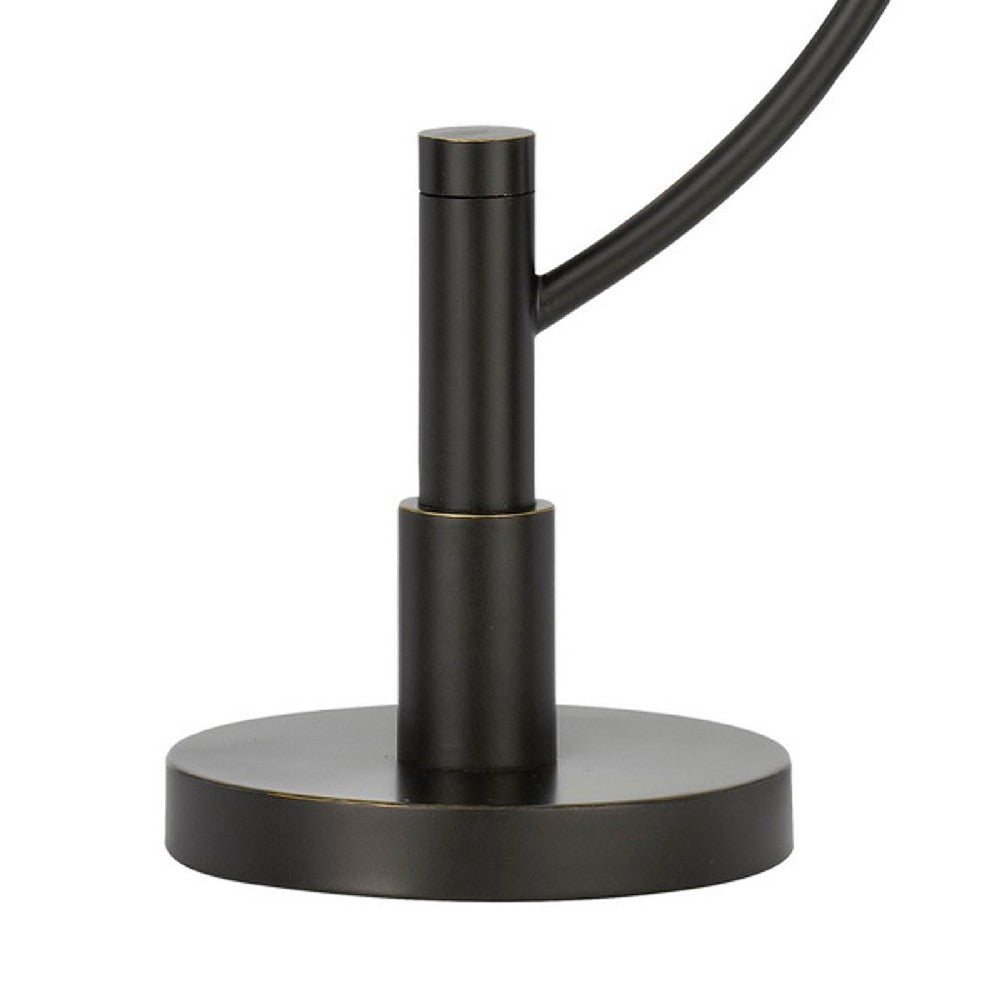 30 Inch Metal Downbridge Lantern Table Lamp, Bronze Black - BM272201