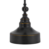 25 Inch Metal Curved Desk Lamp, Adjustable Shade, Bronze Black - BM272206