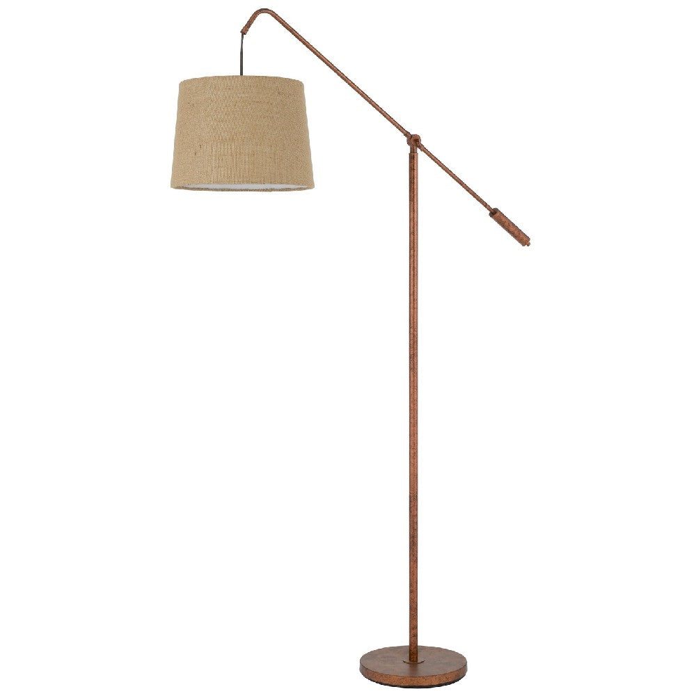 68 Inch Adjustable Arc Arm Metal Floor Lamp, Rustic Bronze - BM272212