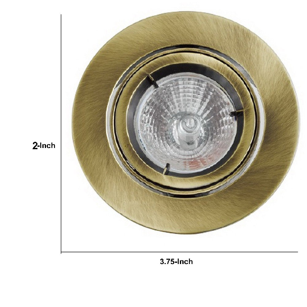 4 Inch 12V Round Ceiling Light with Metal, Antique Bronze - BM272352