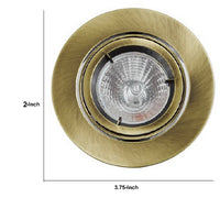 4 Inch 12V Round Ceiling Light with Metal, Antique Bronze - BM272352